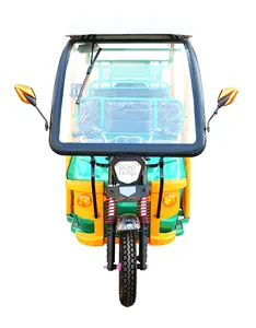 Índia tipo de passageiro bajaj, rickshaw 60v1000w, três rodas, triciclo elétrico adulto tuk