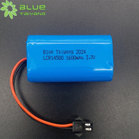 Paket Baterai Isi Ulang Li-ion 3.7V 1600mAh, Sel Lithium Ion 3.7 Volt LCR14500 Kapasitas Tinggi untuk Berburu Khusus