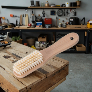 Tiện ích nhà làm sạch <span class=keywords><strong>scraper</strong></span> bụi Remover cứng lông cầm tay chà bàn chải cơ thể nhựa với giày bằng gỗ làm sạch tính năng - Product Image 6