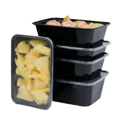 Экологичные прямоугольные одноразовые пластиковые пищевые контейнеры для микроволновой печи