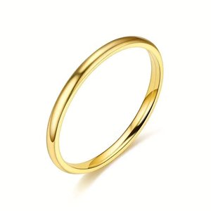 Anello a fascia semplice a forma di arco, stile coreano moderno, alla moda, per uomo, accessorio per outfit quotidiano da studente - Product Image 6