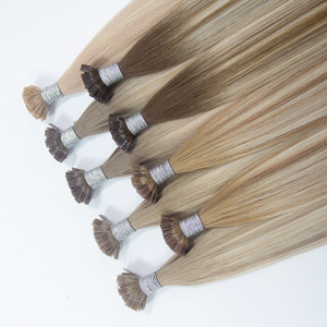 Extensions de cheveux humains Luxsea, cheveux chinois Remy 100% pré-collés, cuticules alignées, double trame machine, pointe plate I-Tip - Product Image 1