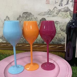 Verres à vin et à champagne en plastique réutilisables avec logo personnalisé imprimé, couleurs assorties, pour les fêtes à domicile - Product Image 4