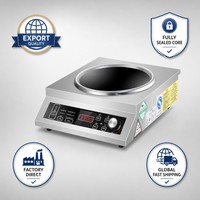Cuisinière à induction concave commerciale 3,5 kW 6 kW pour restaurants, stands de restauration, traiteurs et revendeurs d'équipements de cuisine