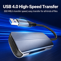 Lecteur de carte USB 4.0 SD TF MicroSD UHS II pour iPhone Android GoPro DJI Dash Cam Action Cam Type C Adaptateur de carte mémoire haute vitesse