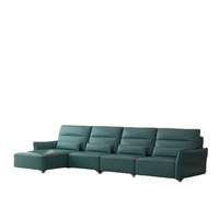 Chaise longue électrique multifonctionnelle de luxe en cuir de vachette véritable de style italien chaise couche supérieure canapé salon