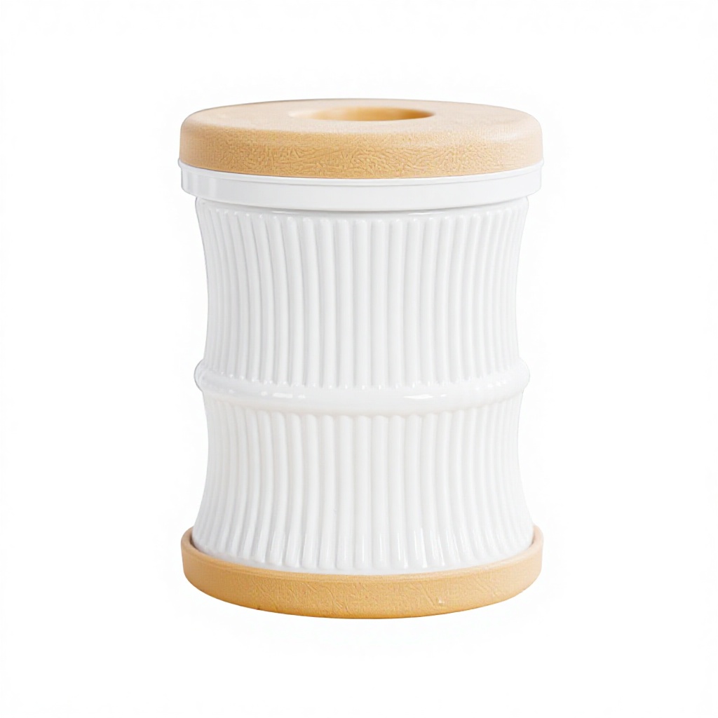 83 bouchons souples style bambou - blanc doré