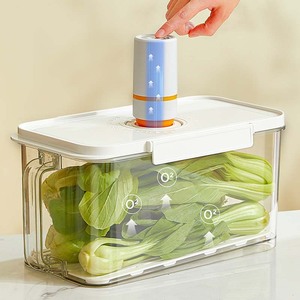 Thực Phẩm Cấp Nhựa Lưu Trữ Chân Không Hộp Dispenser Nhựa Lưu Trữ Container Với Nắp Đậy Rau Kín Tươi Hộp Lưu Trữ - Product Image 3