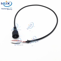 Connecteur mâle-femelle en cuivre PVC étanche DC personnalisé HSJX, cordon d'alimentation pour lampe LED extérieure, 1 m, 220 V, connexion par prise