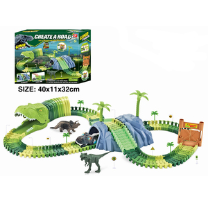 Funny Tạo Ra Một Thế Giới Khủng Long Đường Đua Đồ Chơi Theo Dõi Linh Hoạt - Product Image 5