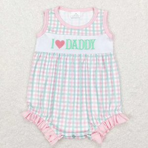 Vêtements décontractés en coton/élasthanne respirant pour enfants (filles et garçons) avec broderie « I Love Daddy » pour la fête des Pères - Vente en gros - Product Image 3