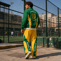 Ensemble de survêtement léger en nylon pour homme, 2 pièces, avec maillot de football imprimé, veste coupe-vent et pantalon, tenue de sport streetwear
