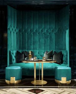 Meubles de bar en forme de U et en forme de L sur mesure, sièges de banquette demi-ronds à dossier haut, canapé de bar <span class=keywords><strong>pour</strong></span> boîte de nuit - Product Image 3