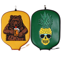 Logo personnalisé coloré Pickleball couverture raquette manchon sac en cuir Pu néoprène Pickleball pagaie couverture accessoires sac