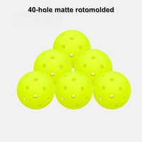 Balle de pickleball rotomoulée monobloc 40 trous durable pour la compétition et l'entraînement en extérieur