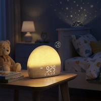 Machine à bruit blanc premium, réveil solaire de précision avec lampe d'ambiance à lumière douce élégante, fonction de répétition fiable
