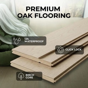 Suelo de Madera de Roble de Ingeniería de Grado ABCD Premium - Parqué de Tablas Anchas con Sistema de Clic, Resistente al Agua por 12 Horas, para Residencias Modernas - Product Image 1