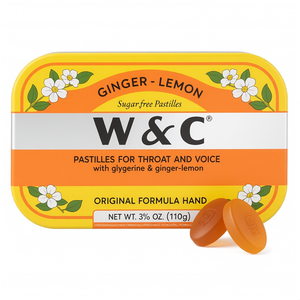 Sugarfree Nouvelle saveur Gingembre Citron Pastilles Remède pour soulager la bouche sèche Apaisant la gorge et la voix saine - Product Image 1