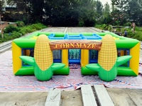 Château gonflable commercial géant 7x7m avec labyrinthe à maïs pour événements extérieurs