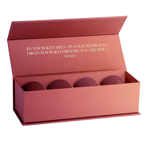 Caja de Regalo de Cartón de Lujo con Tapa Magnética de Terciopelo para Juego de Velas - Product Image 4