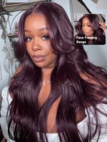 Perruques Body Wave 13x4 Lace Front avec cordon de serrage, cheveux humains, frange encadrante, dentelle transparente, sans colle, nœuds blanchis pour femmes