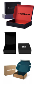 Wholesale OEM Custom Logo Flexography Recycled Cardboard Gift Paper Corrugated Shipping <b>Boxes</b> Packaging Mailer Box for Clothing - Product Image 5