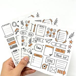 Feuilles d'autocollants personnalisés adhésifs pour agenda, imprimables, décoratifs, pour onglets hebdomadaires et mensuels, planification étude et <span class=keywords><strong>travail</strong></span> - Product Image 6