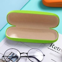 Étui à lunettes en cuir PU et métal, coque rigide, forme ovale ou rectangulaire, boîte de rangement pour lunettes, logo personnalisé, étui à lunettes de soleil multicolores