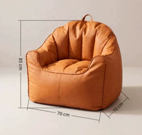 Cremefarbenes Lazy Sofa im Petite Instagram-Stil, Gemütliches Bodensofa für Kleine Wohnzimmer, Balkon, Leseecke, Großhandel SF298