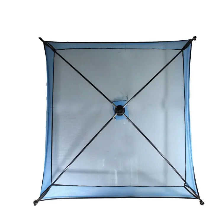AlotFish 1mx 1m Square lift net Blue Folding Shrimp Trap for sale