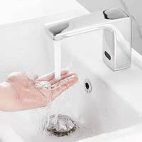 Robinet intelligent en cuivre à capteur pour salle de bain, avec nouvelle technologie d'économie d'énergie, durable jusqu'à 500 000 utilisations pour chambre et salle de bain