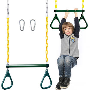 Vente en gros de jeux de chaînes ajustables <span class=keywords><strong>Anneaux</strong></span> de trapèze Balançoire trapèze pour intérieur extérieur jardin enfants Gym - Product Image 5