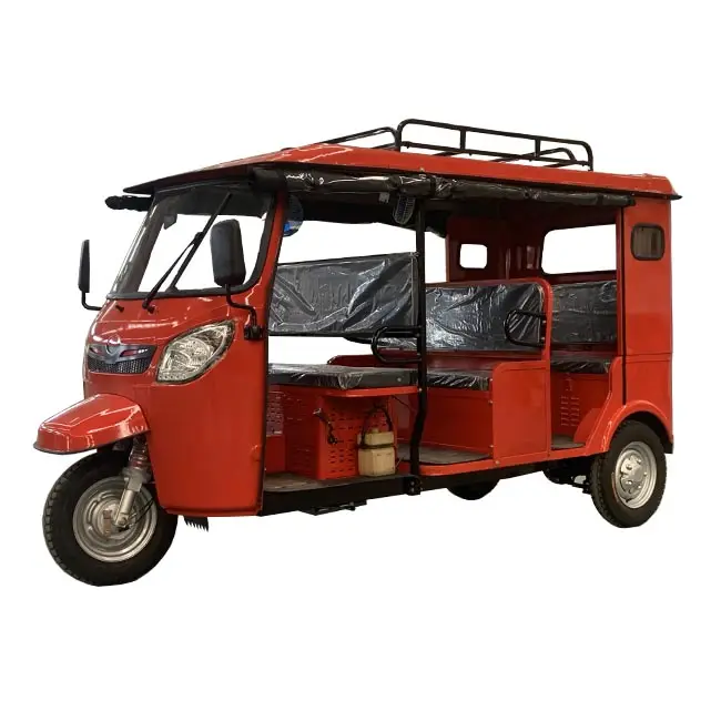 Triciclo de 3 rodas a gasolina auto riquixá motor a gás Bajaj triciclo de passageiros China
