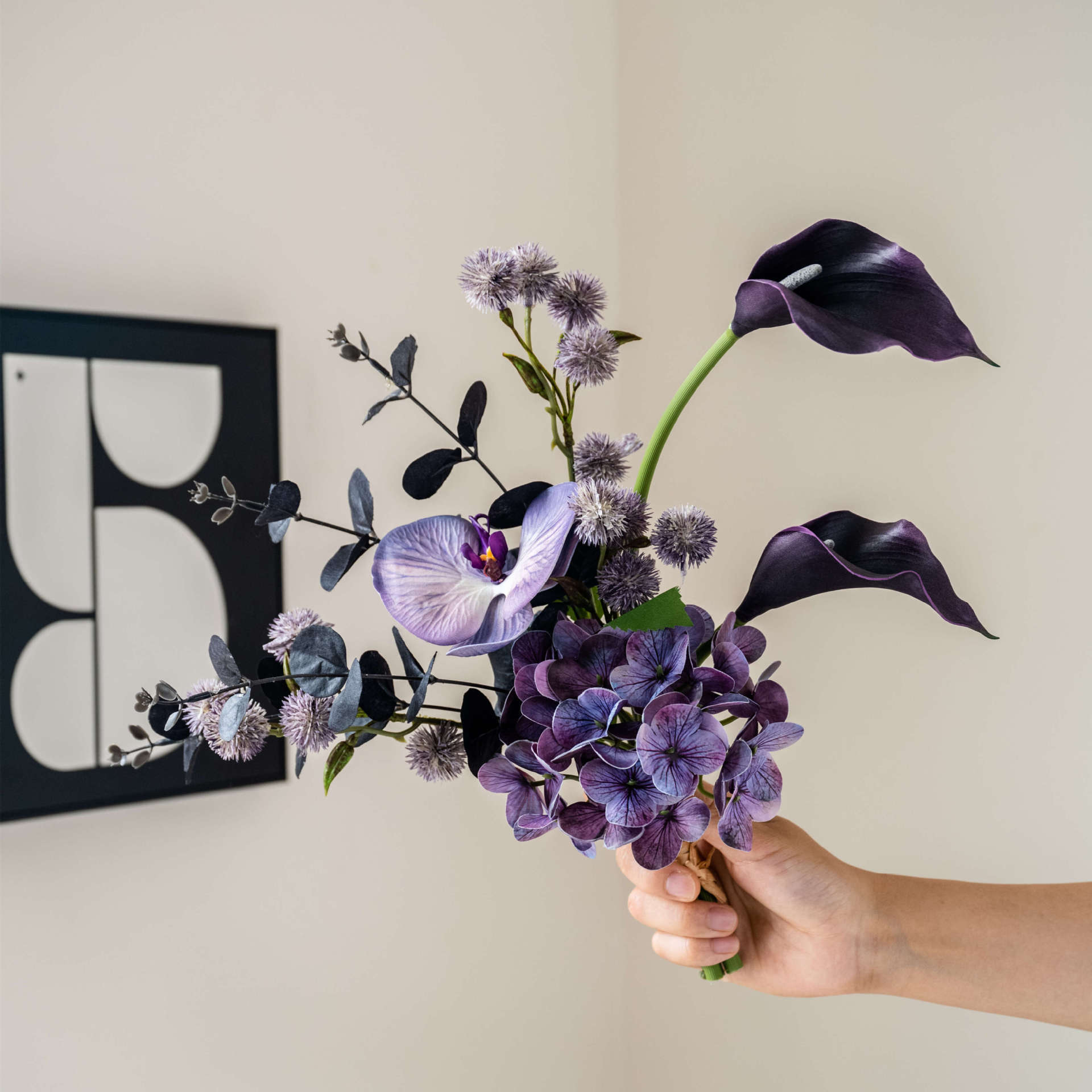 Micro mo deep purple  purple black eva small calla flower