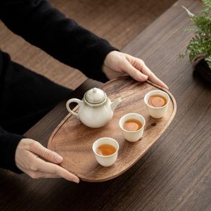 Meilleur vendeur Plateau en bois massif en noyer d'Amérique du Sud avec bordure florale pastorale Plateau en bois pour café, collations, noix - Product Image 4
