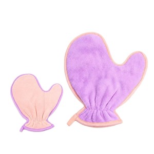Gants de séchage pour animaux de compagnie en microfibre douce et absorbante pour petits chiens, violet - Product Image 4