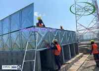 Réservoirs d'eau portables en acier galvanisé pressé de 50 000 litres pour l'irrigation agricole