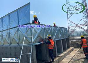 Réservoirs <span class=keywords><strong>d</strong></span>'<span class=keywords><strong>eau</strong></span> portables en acier galvanisé pressé de 50 000 litres pour l'irrigation agricole - Product Image 6