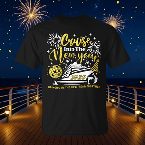 T-shirt Cruise Into The New Year 2026, unisex, per adulti, a maniche corte, girocollo, con stampa digitale, per feste e vacanze - Product Image 3