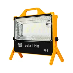 Şarj edilebilir lamba 150W 200W iyi pil kapasitesi taşınabilir el düzenlenen güneş LED kamp aydınlatma için projektör acil ışık