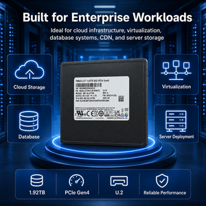 Untuk PM9A3 MZQL21T9HCJR 1.92TB Enterprise U.2 NVMe SSD 2.5" PCIe Gen3 X4 V-NAND TLC 6500MB/s Read Data Center Server - Product Image 2