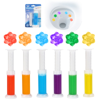 Gel Nettoyant et Désodorisant pour Toilettes et Urinoirs, Fleur Parfumée, Tampon Gel Désodorisant