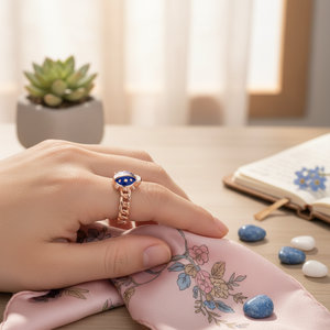 Dark Blue Ladybug Shape <b>Adjustable</b> <b>Ring</b> Wholesale 925 Silver Sterling Jewelry Fine Women Jewellery Trendy Cute Design - Product Image 3