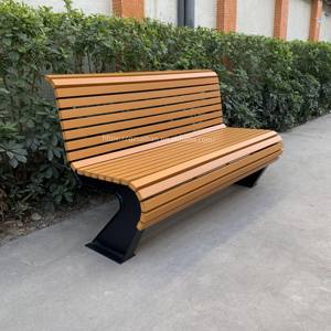 Şehir bahçe için arkalık ile antikorozif PS ahşap tezgah ahşap Park bankı dışında ahşap oturma tezgahı özelleştirmek - Product Image 3