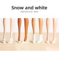 Chaussures à talons hauts en plastique pour poupées, multicolores, style supermodèle, accessoires portables pour poupées, supportés par l'usine