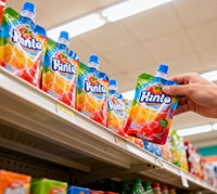 Échantillons gratuits OEM, qualité supérieure, sac debout avec bec verseur, liquide de qualité alimentaire, portable, sécurité