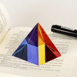 Zhuo ChiMall CMY Farb würfel 60 mm (2,36 Zoll) Pyramiden kristall, positive Energie-Chakra-Meditation, Orgonit-Pyramiden