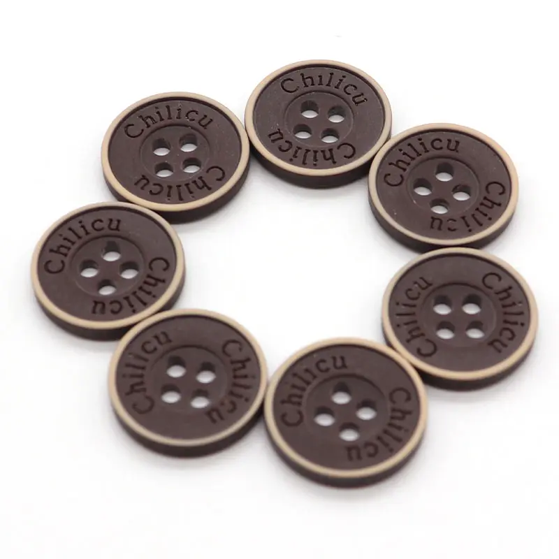 Recycled shirt buttons dry cleaning resin sewing button for cloth custom plastic button for T shirts garments