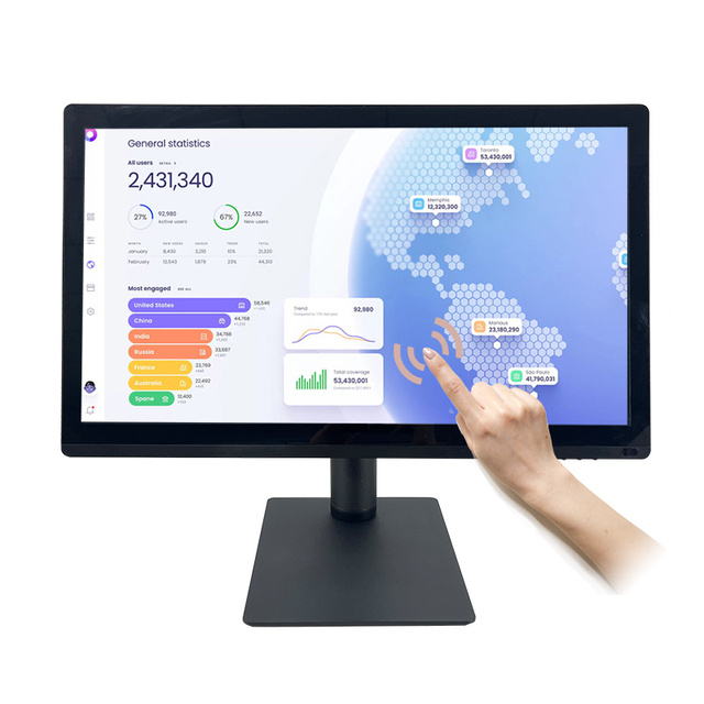 Wholesale Capacitive 24 Inch Touch Screen Monitor Best Price Lcd Touch Screen Display Monitor With Usb for Home Kiosk Business