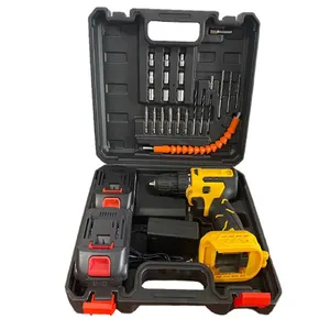 21V Cordless portable drilling machine screwdriver set Multifunction Handheld drill bit power drills electric screwdriver